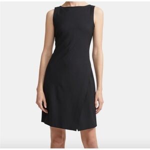 Theory Risbana New Stretch Wool Sheath Dress in Black